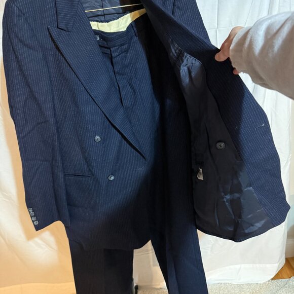 Yves Saint Laurent "Power Suit" style pinstripe jacket 100% wool 40R 36w - Picture 10 of 13